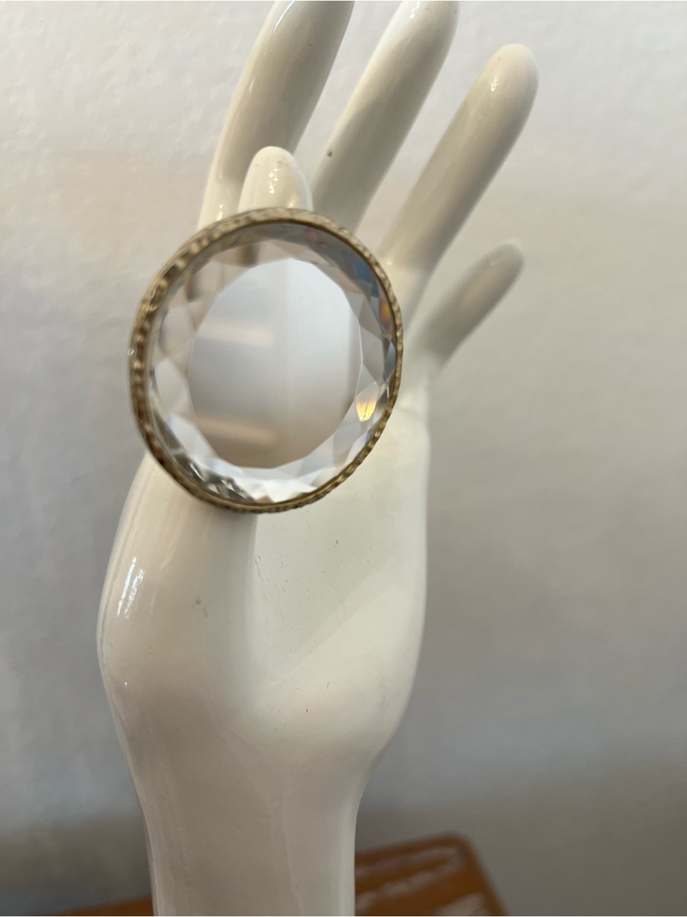 Gold-Tone Mirror Cocktail Ring - Women Jewelry